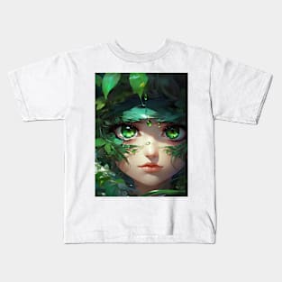 Closeup of a beautiful green eye Kids T-Shirt